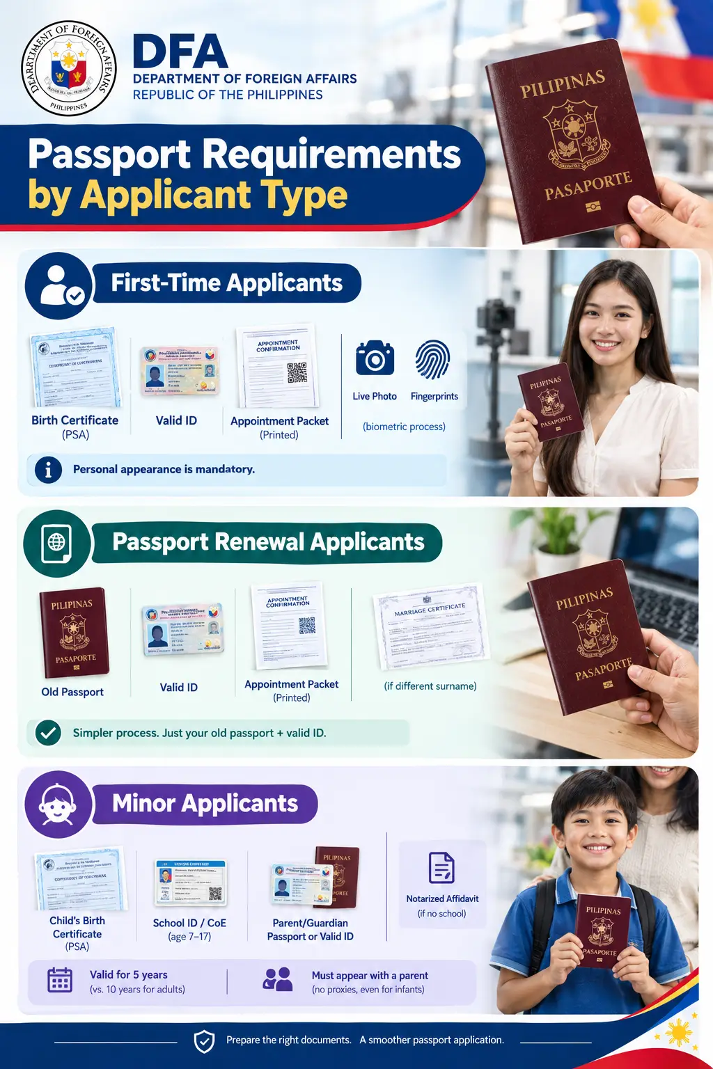 Passport Requirements by Applicant Type